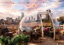 Find one of London's most scenic dining igloos at Skylight Tobacco Dock