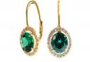 Emerald Halo Drop Earrings, £245