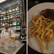 Steak and chips for £29 at 108 Brasserie in Marylebone with a stunning bar and three seating areas